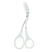 Eyebrow Trimmer Scissor with Comb Woman Men Hair Removal Grooming Tool - Green