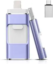 iPhone Flash Drive,iPhone Photo Stick,USB 3.0 Stick 512GB USB Flash Drive for iPhone14/13/12/11/iPad,iPhone USB Memory Stick,USB Drive,iPhone Storage Stick(Purple)
