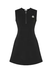 Moncler Logo Jersey Mini Dress - Black - M (UK 12 / M) M (UK 12 / M)