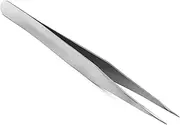Auniwaig ST-10 High Precision Stainless Steel Micro-magnetic Pointed Tip Tweezer Silver No blanking design 1 pack