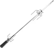 ORFOFE Stainless Steel Barbecue Fork Roast Chicken Forks Barbecue Tools Grilled Skewers Big Steel Barbecue Fork Food Rotating Forks Grilling Roasting Fork Roast Chicken Tools Silver