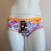 Bonds Ladies WUU7A 0KR Pure Petals Printed Hipster Boyleg Brief Size 12 New