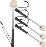 NULYLU 4pcs Marching Bass Drum Mallets: Metal Drum Mallets Percussion - Heavy-Duty Drumsticks For Bands - Ergonomic Handle For Stage Performances