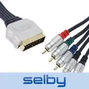 SCART to Component YUV Video Audio Cable Lead Shielded Gold Plated suits FOXTEL