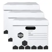 3PK Marbig Quickfold Stacking Document/Binder Filing Archive/Storage Organiser