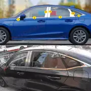 For Honda Civic 2022-2023 Chrome BC-Pillar+Window Trim Strip Sill Molding Cover (for: Honda Civic)
