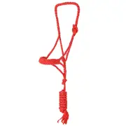 00KK 8 Ft Hilason Western Nylon Poly Flat Braided Mule Tape Halter And Lead