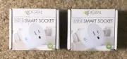 2 Mini Smart Socket Plugs Wi-Fi Outlet - Works with Alexa & Google Home - NEW