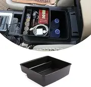 for Toyot@ Land Cruiser Prado FJ150 150 2003-2019 Armrest Box Storage Box,Armrest Box Phone Key Card Tray Organizer,Console Storage Tray Organizer (with Refrigerator)