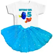 Dory and Nemo Party 5th Birthday Tutu Outfit Personalized Name option