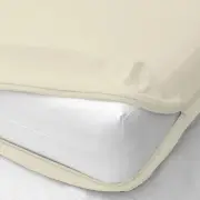 Fitted Sheet with Zipper 800 Thread Count Egyptian Cotton Queen - 16 Inch Ivory