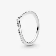 Authentic Pandora Beaded Wishbone Ring size (44) 3