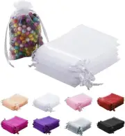 Organza Drawstring Small Mesh Bags Jewelry Party Candy Wedding Gift 4x3 100pcs W