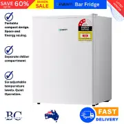 Devanti 70L Portable Mini Bar Fridge White Home Camping Caravan Refrigerator
