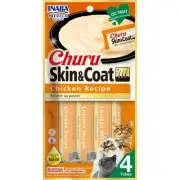 Inaba Cat Churu Treat - Skin & Coat Creamy Chicken Recipe 24 x 14g Tubes