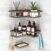 Cubilan Shower Caddy 13.1" W X 2.55" H,+Wall Mount Soap Holder+12 Hooks 3 Pack