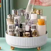 Makeup Perfume Organizer, 360 Degree Rotating Cosmetic Desk Storage, Lotions Display Case, Round Gift Tray With Large Capacity, For Your Jewelry