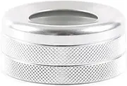 JIUYIN Car Central Knob Ring Trim Cover,Fit For Jaguar, F-pace XE XF 2016-2019 Auto Interior Accessories Control Volume Adjustment Dashboard Knob Ring(Silver)