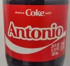 Share A Coke With Antonio 2025 Personalized Gift Coca Cola Bottle
