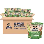 Quaker Instant Oatmeal Express Cups Apples & Cinnamon 1.51 Ounce Pack of 12
