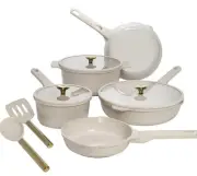 Ceramic Nonstick Cookware Set, Cast Aluminum with Dual Layer Nonstick Coating