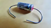 3uF 100V Sprague TE1402 Axial Electrolytic Capacitor Audio Red Epoxy 105"C USA 1