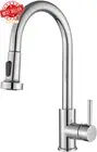 Polished Chrome Kitchen Tap, Pull-Out 2-Mode Spray, 360° Swivel Laundry Faucet