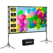 Projector Screen and Stand, 120 inch Portable 120“ projector screen with stand