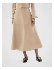 [Unison] Suede Midi Skirt in Camel