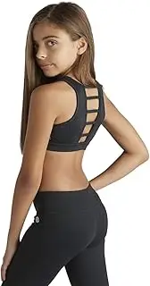 [Liakada] Girls Ascent Stylish & Supportive Sports Bra with Wide Shoulder Straps Dance, Gym, Yoga, Cheer!