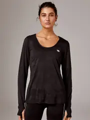 Running Bare Warm Down Marathon Tee. Long Sleeve Workout Top