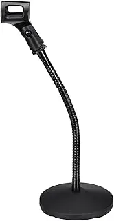 uxcell Gooseneck Tabletop Microphone Stand 130x380x285mm Adjustable Mic Holder Flexible Wireless Mic Clip Adapter with Weighted Base for Handheld Mics
