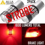 Alla Lighting 1157 39-LED Red Strobe Flashing Blinker Brake Tail Light Bulb Lamp (for: Honda)
