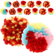 15 Pcs Indoor Cats Toys Pom Kitten Plush Ball Decompression Chew Chewing