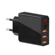 3A Multi USB Port LED Digital Display Fast Charging EU Plug USB Charger Adapter