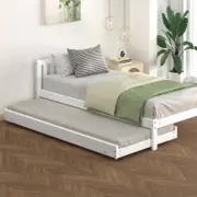 ALFORDSON Trundle Bed Frame Wooden Single Size Daybed