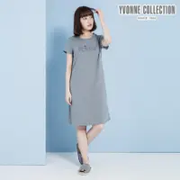 在飛比找誠品線上優惠-YVONNE COLLECTION 以旺娃娃圓領滾邊洋裝-灰