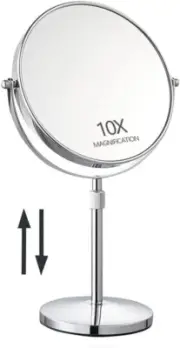 17 Tall Tabletop Makeup Mirror Height Adjustable Vanity Mirror 8 Large Free Stan