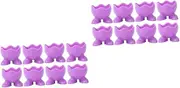 Mobestech 2sets 8pcs Silicone Egg Holders Heat Resistant Cups for Soft Hard Boiled Eggs Creative Kitchen Serving for Dining Restaurant Use Random Color 8pcs*2