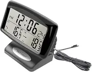 Car Night Light Metal Dual Temperature Gauge Easy Install Dashboard Decor Waterproof Dustproof