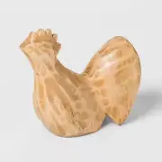 Threshold™ Decorative Carved Wood Rooster Chicken Hen Figurine - NWT