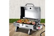 Grillz 32x51cm Portable Gas BBQ Grill with Double Sided Plate