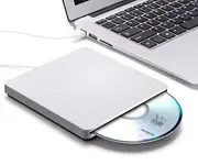 Apple Macbook Pro Air Mac Pc Laptop Usb External Slot In Cd / Dvd Drive Burner silver