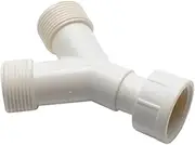 Merriway BH04064 Plastic Washing Machine Dish Washer Y-Piece Splitter Connector, 3/4 inch BSP - White