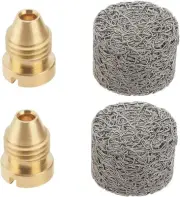 2Sets 1.0mm Brass Foam Cannon Orifice Nozzle Tips with Foam Maker Suitable
