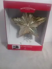 Wondershop Unlit Tree Topper Star 11in H