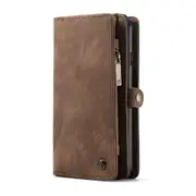 008 Detachable Multifunctional Horizontal Flip Leather Case for OnePlus 7 Pro, with Card Slot & Holder & Zipper Wallet & Photo Frame (Coffee)