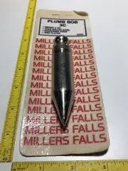 VTG Millers Falls No.3 C Plumb Bob 8oz NOS Carpenters Tool NEW RARE Heavy Duty