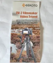 GEEKOTO Video Tripod System Heavy Duty Aluminum Twin Tube 360 Degree 72 Inches