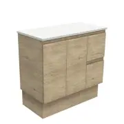 Fienza Bathroom Vanity 900 Cabinet on Kickboard 2 Door Cupboard Scandi Oak 90SKR
